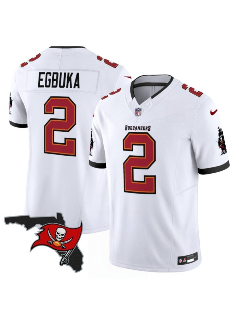 Choose for Youths Emeka Egbuka Stitched White Jersey Vapor